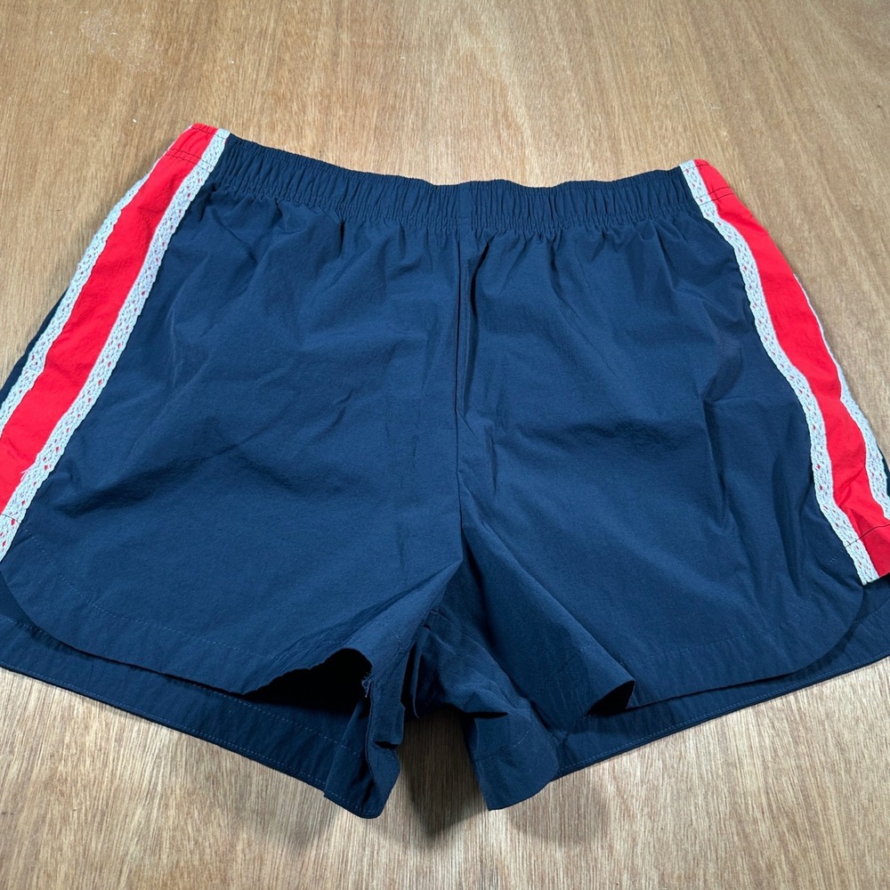 Old Navy Quick Dry Shorts Mens Large Blue Red Stripe Athletic Gym Running L